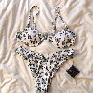 Blue butterfly bikini